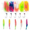 KHDULQ Artificiali Spinning,35 Pezzi Esche Artificiali Spinning Trote ami Pesca Trota Esca Trote in Gomma Artificiale Kit Siliconiche Morbide,Come Fiumi Ruscelli Laghi Stagni Acqua Salata