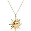 Kritz Collana Donna Sole placcato Oro 18K - Ciondolo Raggio di Sole con Catena Regolabile - Gioielli Moda Regalo per Donne Ragazze (Sole)