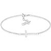 Elli Bracciale Donne Croce in argento sterlino 925 placcato oro rosa