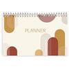 Clairefontaine 116069C - Un blocco planner a spirale, 22 x 14 cm, 53 fogli stampati, pianificatore settimanale - planning settimanale design Nature - Organizzazione - Collezione Terracotta