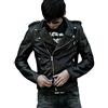 ShiFan Giacca Ecopelle Biker Moto da Uomo Corto Giubbotto Similpelle con Cintura Nero L