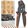 Preciva Set da 400 pezzi di Pinze Crimpatrici e Connettori Elettrici Faston e Capicorda [0.5-1,5mm?], Faston Elettrici, Pinza Capicorda, Pinza Crimpatrice, Pinza Crimpatrice Capicorda