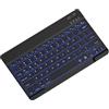 SRMAN Tastiera Retroilluminata da 10 Pollici Tastiera Bluetooth Protettiva Silenziosa per Telefoni Cellulari, Tablet e Laptop Tastiera Wireless B