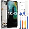 ARSSLY Schermo LCD per Samsung Galaxy A52 4G A525 SM-A525F A525F/DS SM-A525M A525M/DS Display LCD Touch Schermo Ricambio Digitizer Assembly con Strumenti(Nero con Cornice,Incell)
