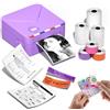 Phomemo M02S Handy Fotodrucker Tragbarer Bluetooth-Drucker 300 DPI HD-Druck für iOS und und System, geeignet zum Dekorieren von Journalen, Fotodrucken, Arbeiten, Memos, mit 6 Papierrollen - Lila