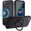 KetteTech Cover Magnetica per Samsung Galaxy S20 FE 5G, [Supporto Invisibile] Compatibile con MagSafe, Antiurto Silicone TPU Custodia Anti-impronta Fodera in Microfibra Antigraffio, Nero