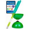 Juggle Dream Big Top Diabolo Set da Giocoliere con Bacchette in Fibra e Video di Apprendimento Online - Giocoleria (Verde Diablo/Verde Bacchette)