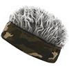 ciciglow Parrucca Artificiale da Uomo Cappello Camouflage Colore Grigio Taglia Regola la Fascia per Capelli Corti