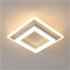 SENQIU Plafoniera LED Soffitto, 24W 2700LM Lampada da Soffitto a LED Bianca, Lampadario LED Soffitto Quadrata Moderno per Bagno Camera da Letto Cucina Sala Soggiorno, Bianco Caldo 3000K, 20CM