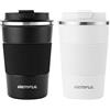 GEMFUL Tazza da Caffè Isolata con Coperchio a Prova di Perdite Acciaio Inossidabile Termos per Bevande Calde e Fredde 380 ml
