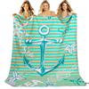 KUOGAS Telo Mare xxl 200x145 cm, Asciugamano Grande In Microfibra Ad Asciugatura Rapida, Telo Bagno Senza Sabbia, Coperta Da Spiaggia Donna (Ancora verde)
