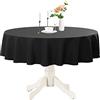 Romanstile Tovaglia rotonda antimacchia 120 cm nero Diametro Tovaglie per elegante per decorative tavolo da caffè,Sala da Pranzo,Ristorante,Cucina,Bar,Birstro,Natale,all'aperto,giardino