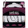 Ernie Ball, Cavo a spirale per strumenti, dritto / angolato, 9,14 m, bianco