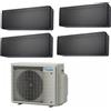 Daikin Climatizzatore 7+7+7+12 FTXA20CB FTXA20CB FTXA20CB FTXA35CB 4MXM80A Quadri Split Stylish Black R-32 Nero WIFI