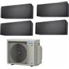 Daikin Climatizzatore 7+7+12+18 FTXA20CB FTXA20CB FTXA35CB FTXA50CB 4MXM80A Quadri Split Stylish Black R-32 Nero WIFI