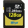 Wise SDXC UHS-II V60 128 GB R:290 MBs/W:100 MBs WI-SD-S128 Marca