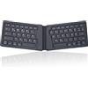 Perixx PERIBOARD-805 Ergo, tastiera ergonomica pieghevole Bluetooth 5.1, tastiera pieghevole portatile ultra sottile, grigio scuro, layout tedesco QWERTZ