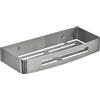 Gedy Nerva Cestino doccia, mensola doccia, acciaio inox AISI 304, cromo spazzolato, 30 x 12,8 x 4,5
