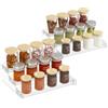 Lifewit Porta Spezie per Cucina a 3 Ripiani, 27x21x8 cm Portaspezie Salvaspazio Plastica, Organizer Mensole Cucina per Condimenti, Profumi, Sciroppi, Oli, Contenitori, Trasparente, 2 Pezzi