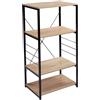 WOLTU Scaffale per Cucina 4 Ripiani Mensola da Cucina Scaffalature 60x40x123.5cm Rovere