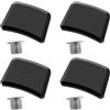 VGOL 4 Pezzi Bulloni Per Corona Singola Con Viti Guarnitura CNC In Lega Di Alluminio Per Mountain Bike Bici Da Strada Bici Pieghevole Bici Da Discesa MTB BMX 25x18mm Nero
