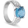 ALFIERI & ST. JOHN 925 Anello armonia con pietra blu e zirconi