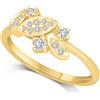 ALFIERI & ST. JOHN Anello sirio in oro e diamanti ct. 0,20