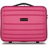 WITTCHEN Necessaire da viaggio Custodia per cosmetici Valigia da viaggio Bagaglio a mano Valigia cabina Valigia in ABS Borsa da toilette Rigido Globe Line Rosa Ryanair/ITA Airways