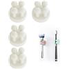 Zayin silicone portaspazzolino multifunzione gancio impermeabile autoadesivo per spazzolino da denti supporto per parete per appendere bagno,cucina,soggiorno (Bianco 4 pz.)