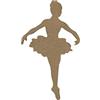 GOMILLE Aladine - Gomilla DANSEUSE TUTU - Supporto in legno da dipingere e decorare, ideale per interni, camera da letto, compleanno, legno naturale, 100% francese, 10 x 17 cm