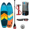 JBZ JBAY.ZONE JBAY.ZONE River Y1, Tavola Stand Up Paddle Gonfiabile per Principianti, Doppio Strato di PVC Fusion, Pompa a Doppia Azione, Pagaia Regolabile e Borsa Incluse, Uso nei Fiumi, Fino a 140kg, 290x89x12 cm