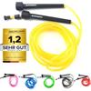 Sportivonetic Corda per saltare per adulti e bambini - Taglia regolabile - Speed Rope (giallo)