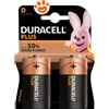 Duracell Batterie Plus Tipo D Pile Alcaline - Confezione Da 2 Pezzi