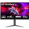 LG 32GS75Q UltraGear Gaming Monitor 32" QHD IPS HDR 10, 2560x1440, 1ms, G-Sync Compatible, AMD FreeSync Premium 180Hz, HDMI 2.0 (HDCP 2.2), Display Port 1.4, AUX, Flicker Safe, Nero