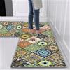Hoimlm 2 pezzi Tappetini da Cucina, Runner da cucina tappetino da cucina antiscivolo impermeabile di facile manutenzione ，tappeto da cucina anti-fatica（40x60cm + 40x120cm）