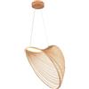 V-TAC Lampadario LED 10W design moderno forma conchiglia a Sospensione colore Legno 1310x600mm 3000K - 23369