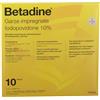 MEDA PHARMA Betadine 10% Iodopovidone 10 Garze Impregnate 10 X10