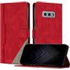 Netany Custodia Compatibile con Samsung Galaxy S10E,custodia magnetica in pelle PU con [Slot Cart] [Supporto Stand] [Magnetica] (Rosso)