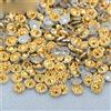 EDOSSA 4 5 6mm Rosa AB Rotondo Fiore Strass Chiodo Adesivi Strass Cristallo Flatback Pietre Resina per Vestiti Unghie Gioielli Artigianato-Oro,4mm 500pcs