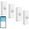 Zecamin Sensore di movimento ZigBee, sensore di movimento intelligente per la sicurezza domestica, sensore di movimento wireless con app di monitoraggio remoto, comando vocale compatibile con Alexa.4PCS