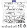 YIXISI 245 Pezzi Viti Senza Testa Esagonali Kit, Viti a Brugola Assortimento, Acciaio Inossidabile Esagono Incassato Tazza Filettatura (M3 M4 M5 M6 M8) con Chiave a Brugola