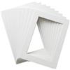 QWORK® 12 Pezzi Cartone Paspertout 42x30 cm per Immagini Formato A4, Passepartout Bianco