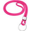 Vicloon Cordino Da Collo, Laccetti Porta Badge, Cordino Porta Badge Cordino Laccio Da Collo Con Portachiavi in Metallo Cordini Staccabili per Chiavi Porta Badge Identificativo Telefono (Rosa)