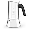 Bialetti Venus - Caffettiera ad induzione, Acciaio inossidabile, Adatta a tutti i tipi di piatti, 4 tazze da caffè (170 ml), Argento