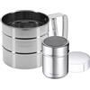 Westmark 2 Setacci Zucchero a Velo - Setaccio per farina fine, uso con una sola mano, acciaio inox al 100%, lavabile in lavastoviglie, argento - Volume 250 g 321522E7