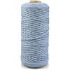 Netuno 1x corda macramè colorata azzurro chiaro 3 mm 100 m corda cotone singola ritorta corda naturale colorata per macramè filo singolo macramè cordoncino colorato filato gomitolo cotone uncinetto