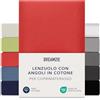 Dreamzie Topper Lenzuolo con Angoli Singolo Cotone 90x200 cm - 100x200 cm, Altezza Materasso fino a 15 cm- Lenzuolo con Angoli Rosso - Certificato senza Prodotti Chimici (Oeko TEX)