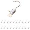 KuqitsBai Gancio multifunzionale per bucato in acciaio inox 10/20 pezzi, clip per vestiti, abiti, scarpe e panni (20, Bianco)