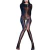 RUIBAVYA Body Sexydonna Bodystocking Nylon Lucido Collant Glossy Bodysuit Maniche Lunghe Catsuit Intero Donna 8D