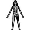 Iris Sprite Costume da scheletro di Halloween per uomini, tutine divertenti per adulti, tutina con cappuccio, Nero , XXL